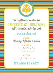 striped owl invites